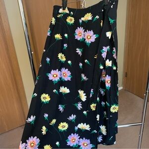 Loft Floral Wrap Skirt